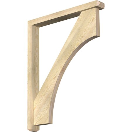 Westlake Craftsman Rough Sawn Bracket W/ Offset Brace, Douglas Fir, 4W X 32D X 40H